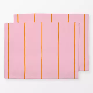 Tischset Streifen Pink Orange