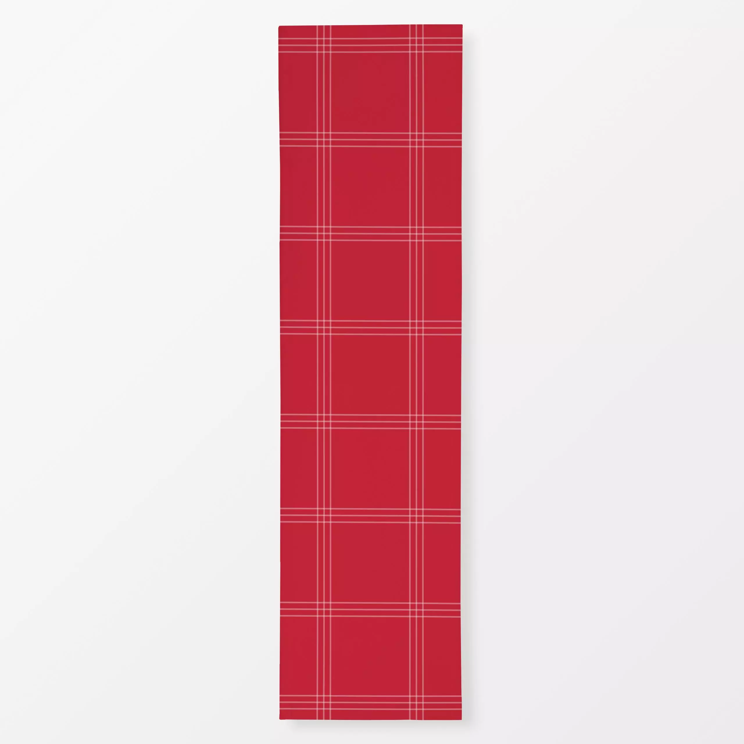 Tischläufer Streifen Karo rot - Weihnachten, Winter, Symbole & Muster - von „Heyduda"; Weihnachten, Winter, Karo, rot, klass...