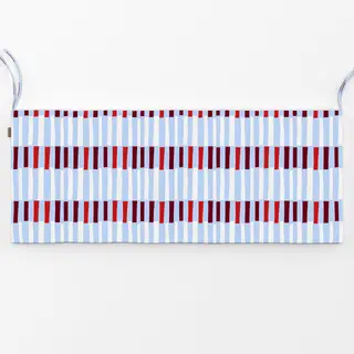 Bankauflage Streifenmix Hellblau