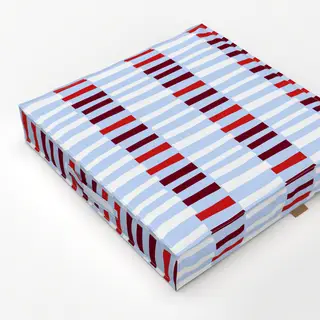 Bodenkissen Streifenmix Hellblau