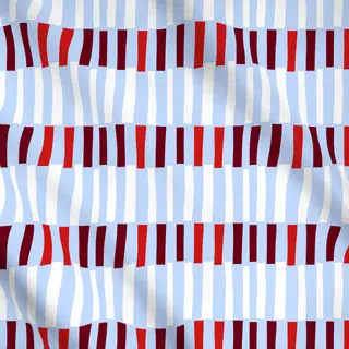 Meterware Streifenmix Hellblau