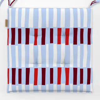 Sitzkissen Streifenmix Hellblau