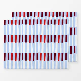 Tischset Streifenmix Hellblau