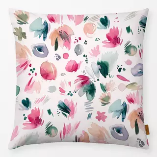 Kissen Abstrakt Blumen Aquarell Pink