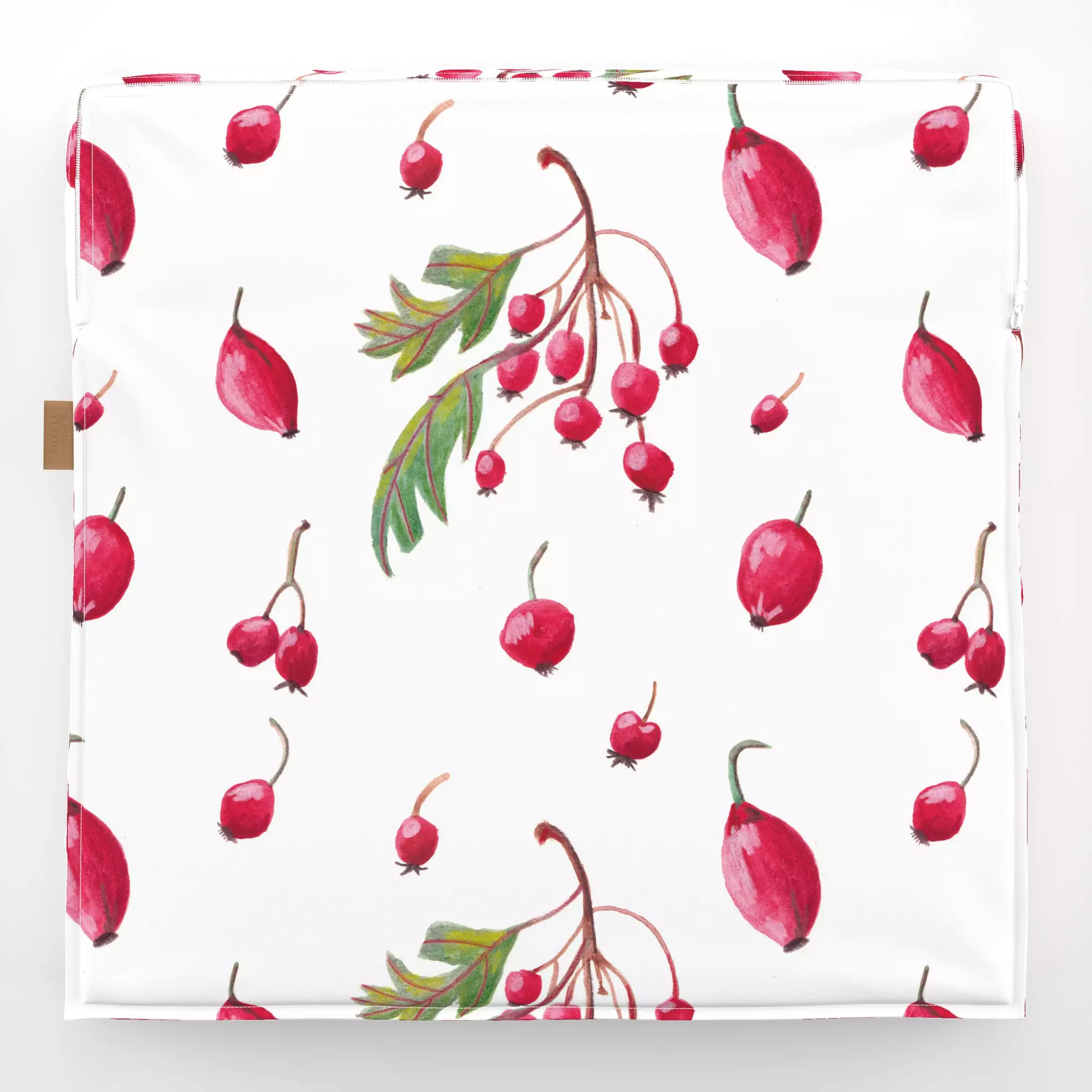 Bodenkissen Rote Beeren Rote Beeren