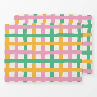 Tischset Karo Streifen Magic - pastell