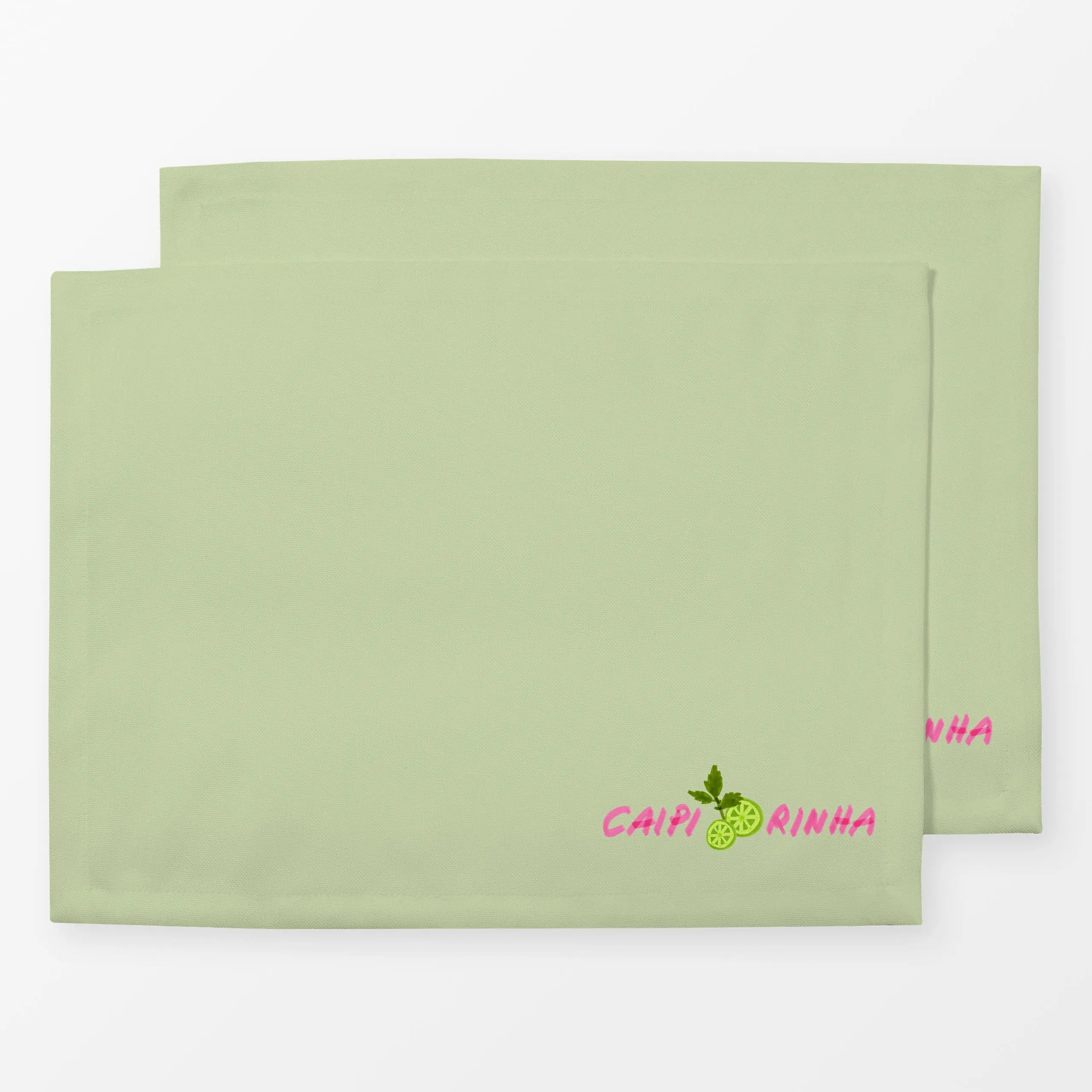 Tischset Caipirinha Typo & Limette - Sprüche & Schriftzüge, Küche, Essen & Trinken, Früchte - von „Sophie Augustin Illustrat...