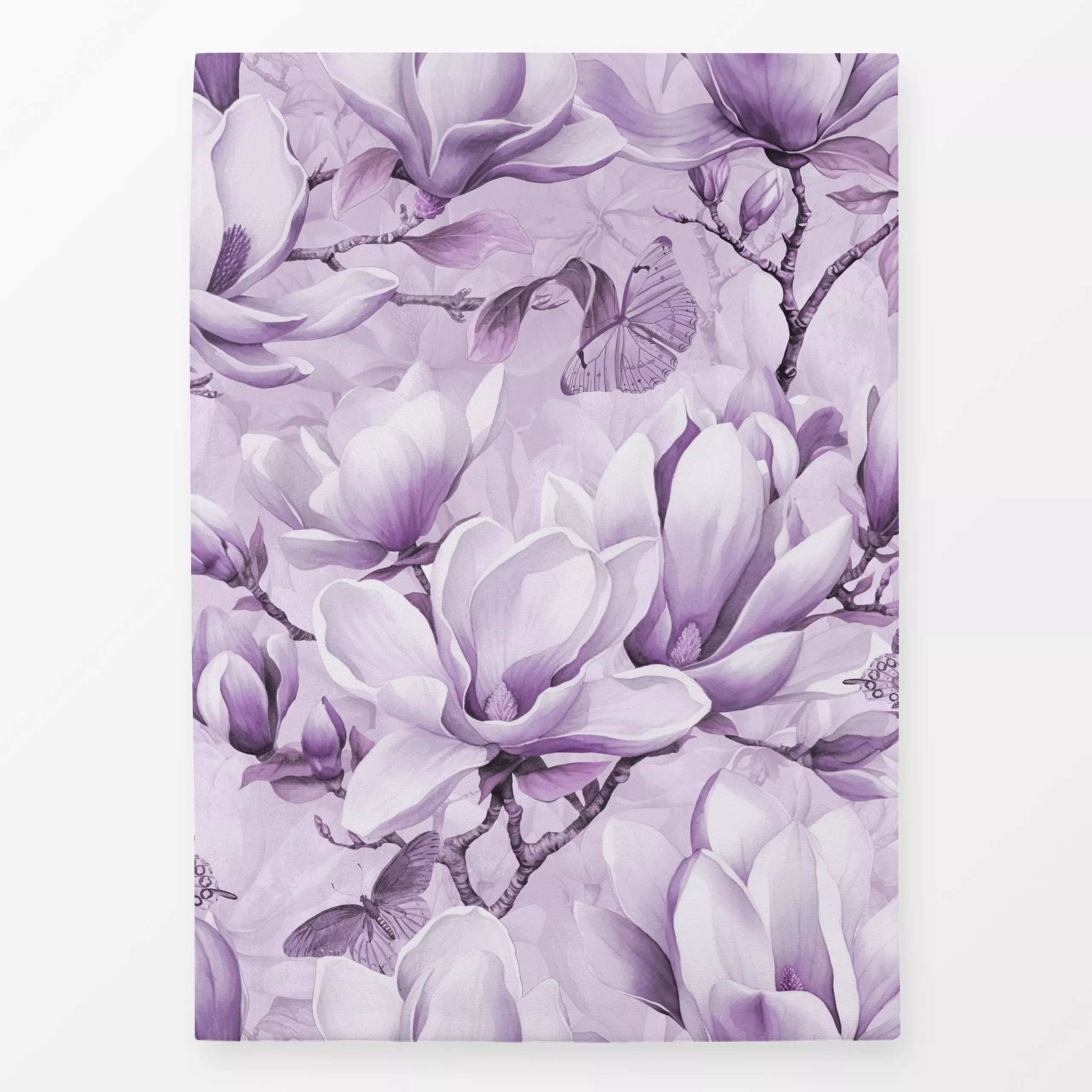 Geschirrtücher Magnolia And Butterfly Purple - Blumen & Florales, Frühling - von „Andrea Haase"; Natur, Schmetterling, flora...