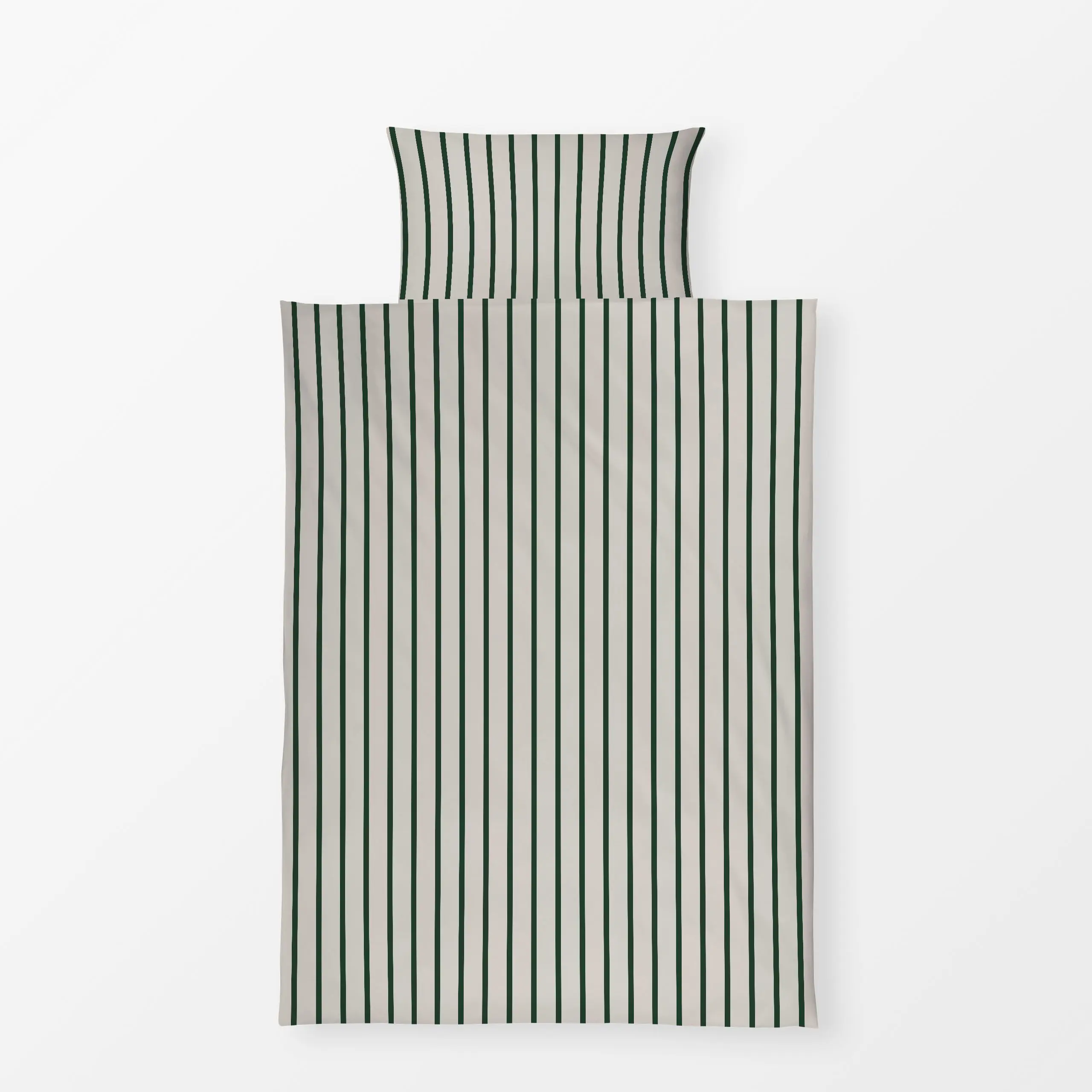 Bettwäsche schmale Streifen grün - Symbole & Muster - von „Katrin Graff"; Streifen, Elegant, Scandi, weihnachtlich, Weihnach...