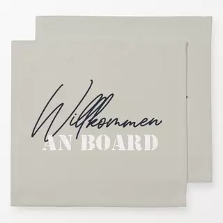 Servietten Willkommen an Board Beige