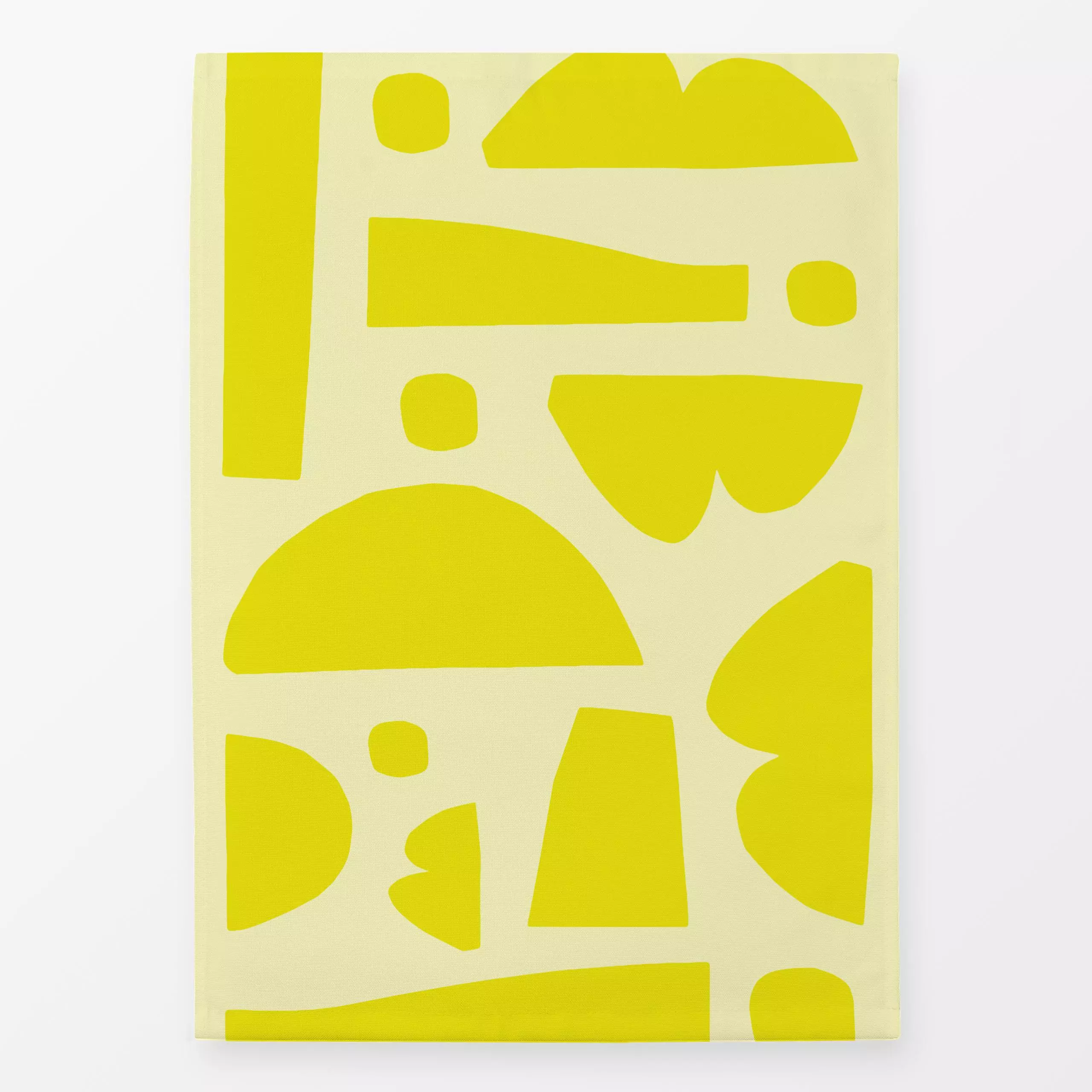Geschirrtücher Yellow Carnaval - Symbole & Muster - von „Petra Kaksonen"; minimal, Collage, modern, Sommer, Scandianvian, ge...