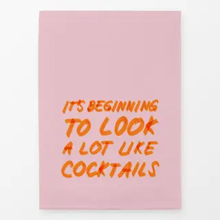Geschirrtücher Cocktails Typo