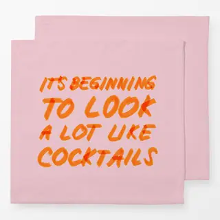 Servietten Cocktails Typo