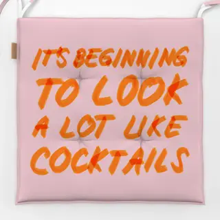 Sitzkissen Cocktails Typo