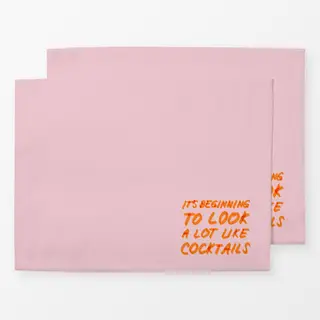 Tischset Cocktails Typo