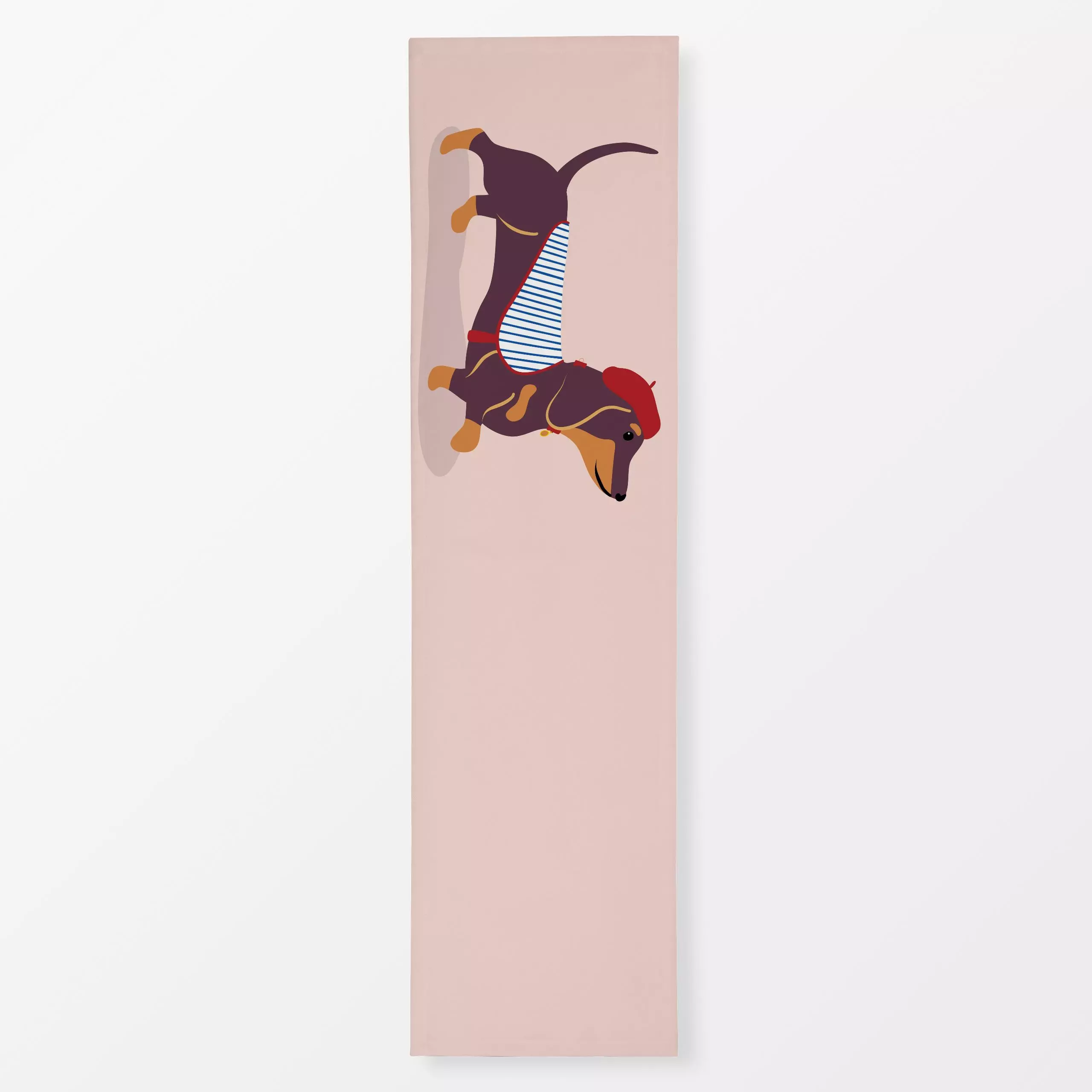 Tischläufer Stylischer Dackel rose, Tiere, fürs Kinderzimmer, von Heyduda