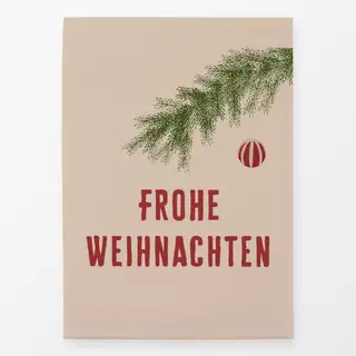 Geschirrtuch Frohe Weihnachten Rot