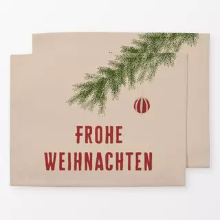 Tischset Frohe Weihnachten Rot