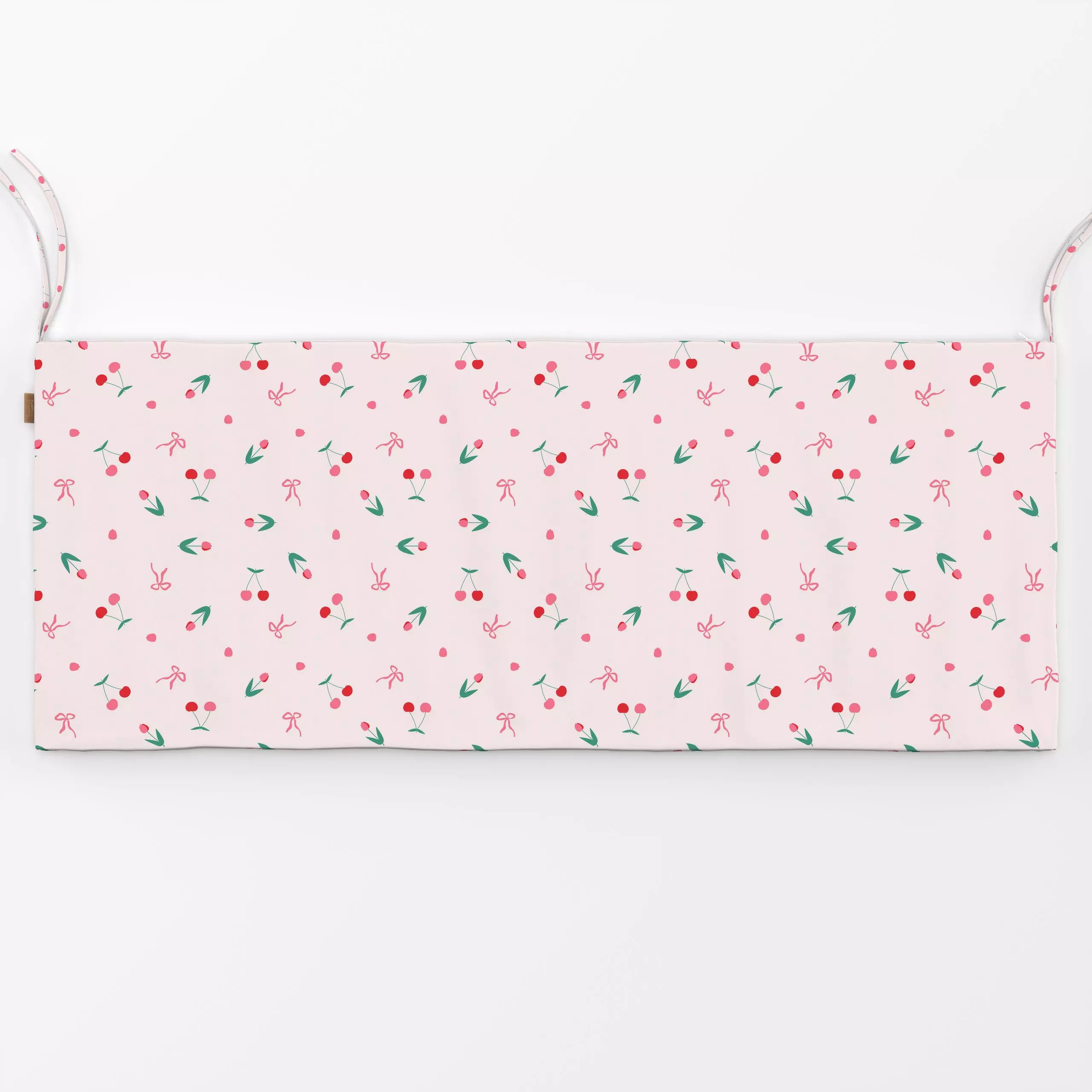 Bankauflage Kirsch Pattern mit Schleife - Blumen & Florales, Früchte - von „Jana Moßmann"; Obst, Kirschen, Früchte, Kinderzi...
