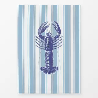 Geschirrtuch Coastal Stripes and Lobster I