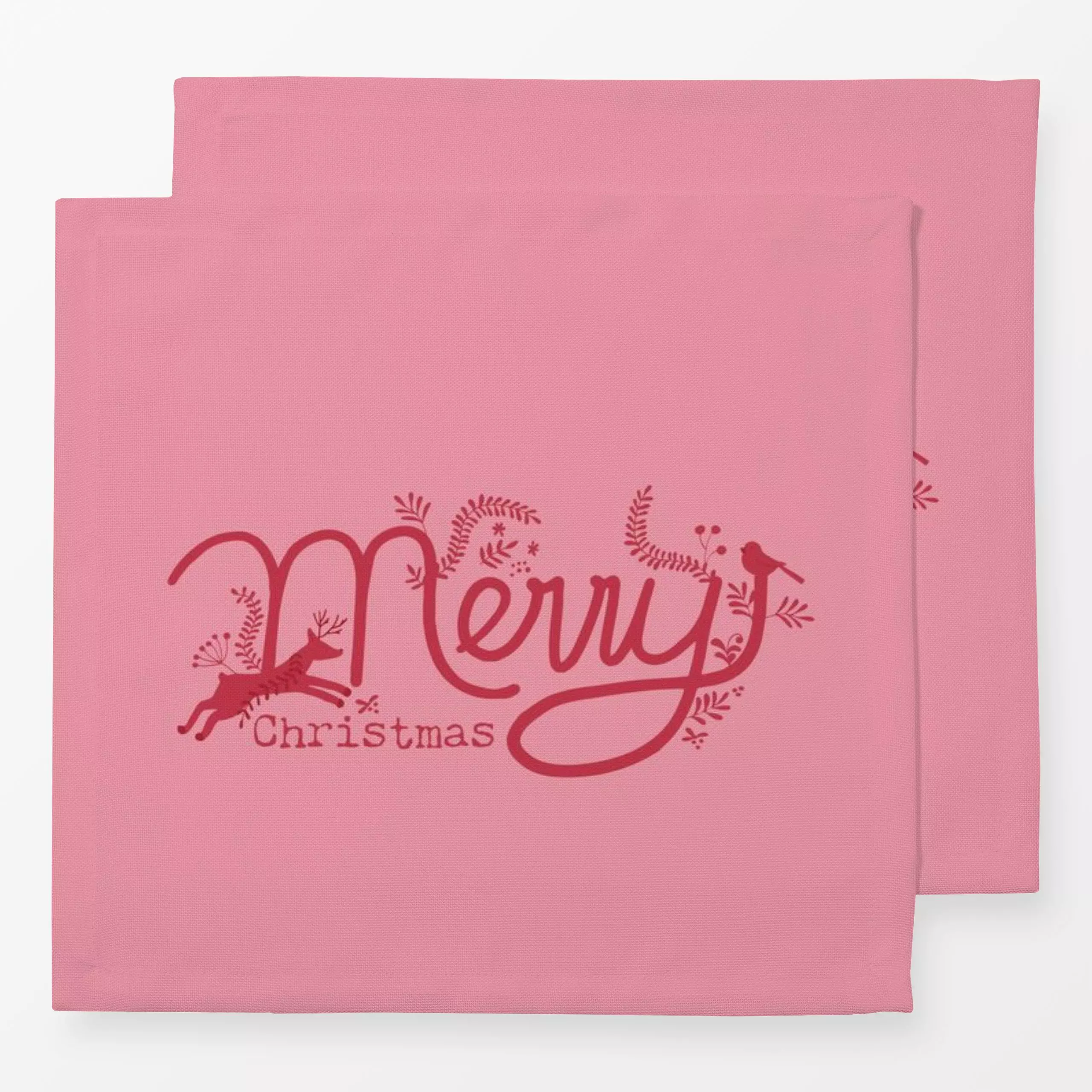 Servietten Merry Christmas - Sprüche & Schriftzüge, Weihnachten - von „Andrea Liesert"; Merry Christmas, Vogel, Wildtiere, W...