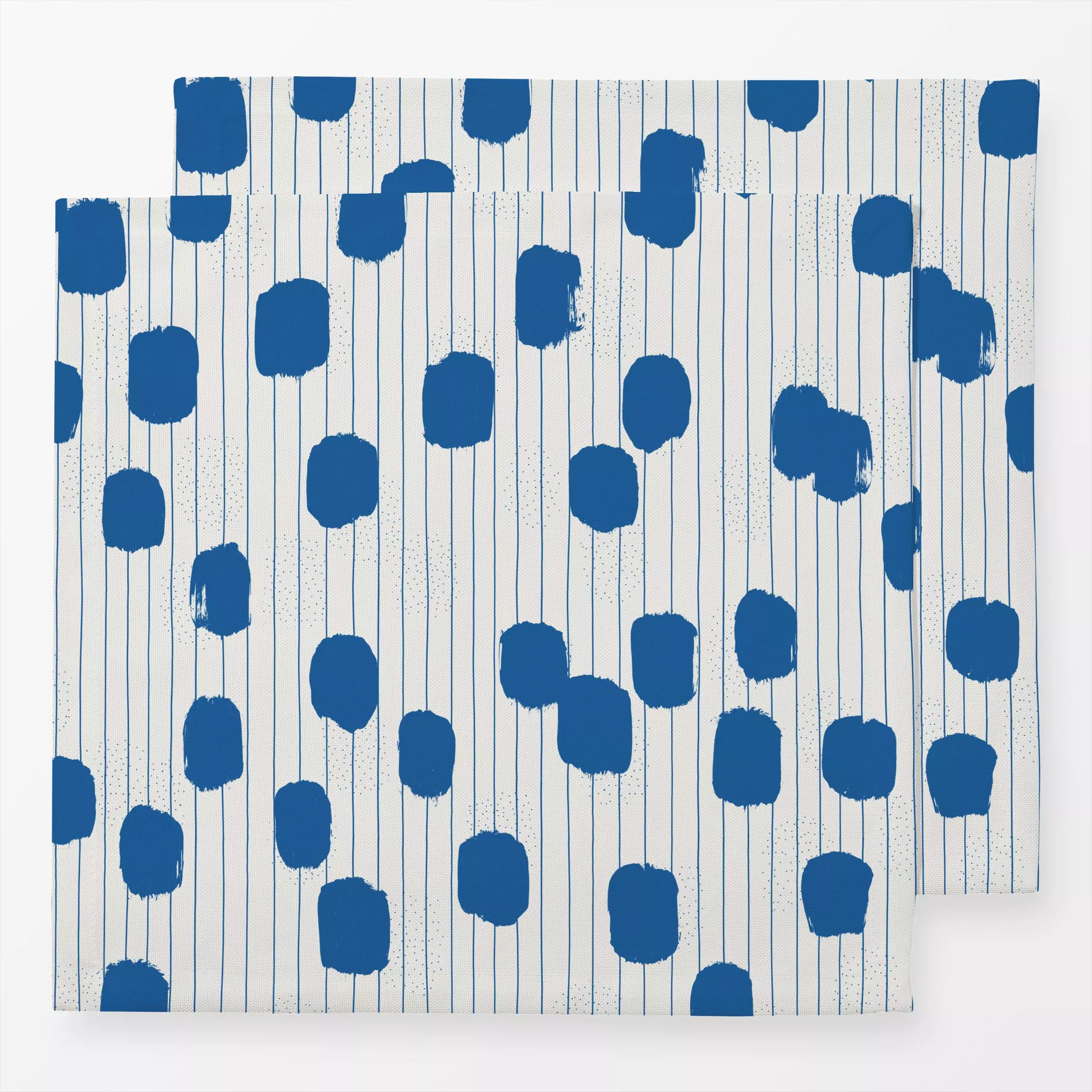 Servietten Streifenliebe Tupfen 4 - Symbole & Muster - von „Primus Pattern"; linie, Blaugrau, Punkte, Streifen, punkt, marit...
