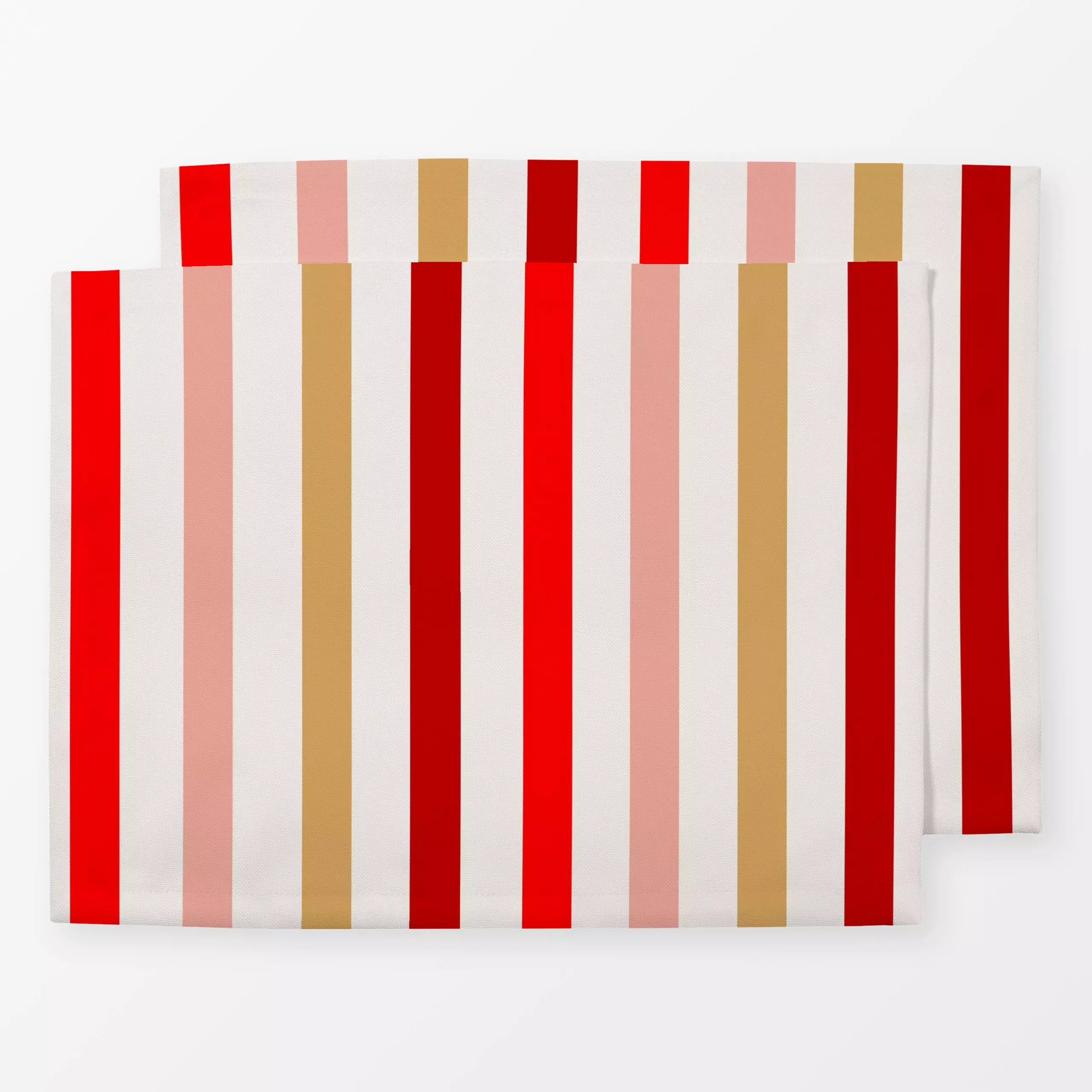 Tischset Stripes Christmas colorful 1 - Weihnachten, Symbole & Muster - von „Lena Yokota"; Muster, Streifen, Weihnachten, st...
