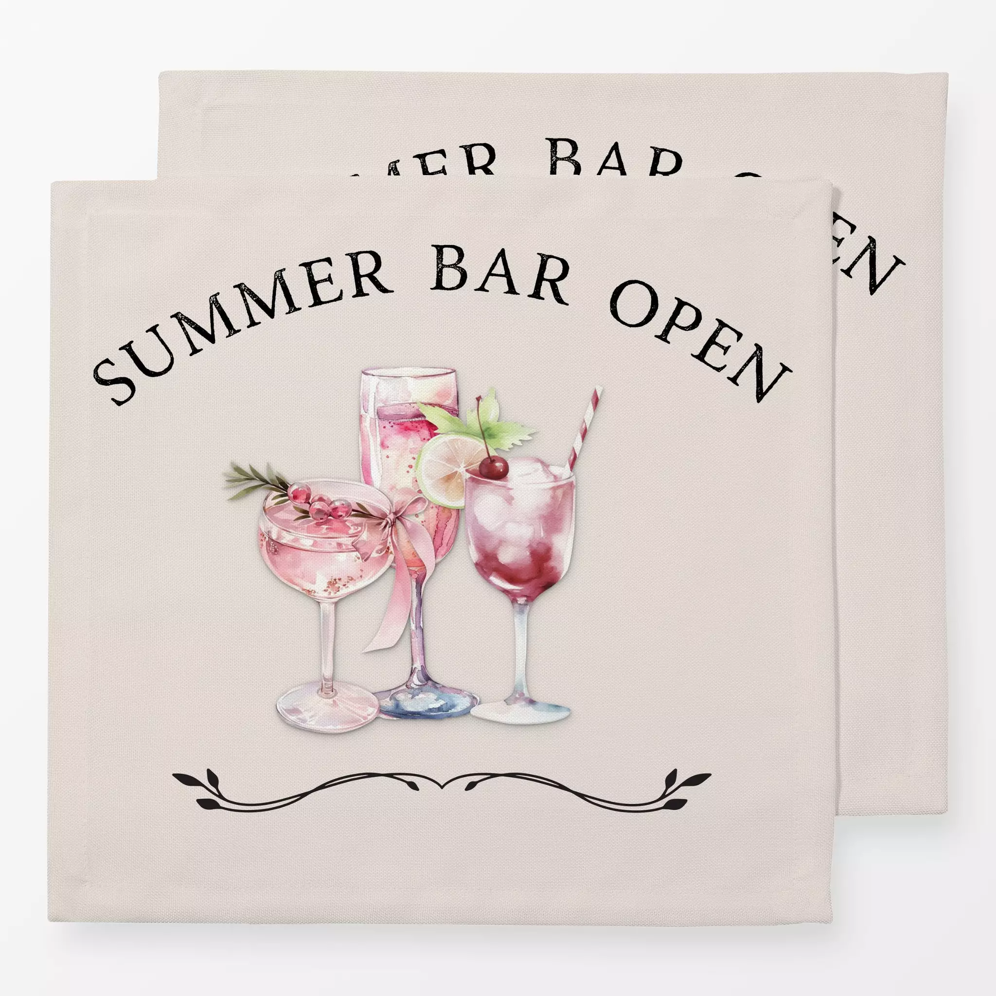 Servietten Summer Bar Open Cocktails Summer Bar Open Cocktails