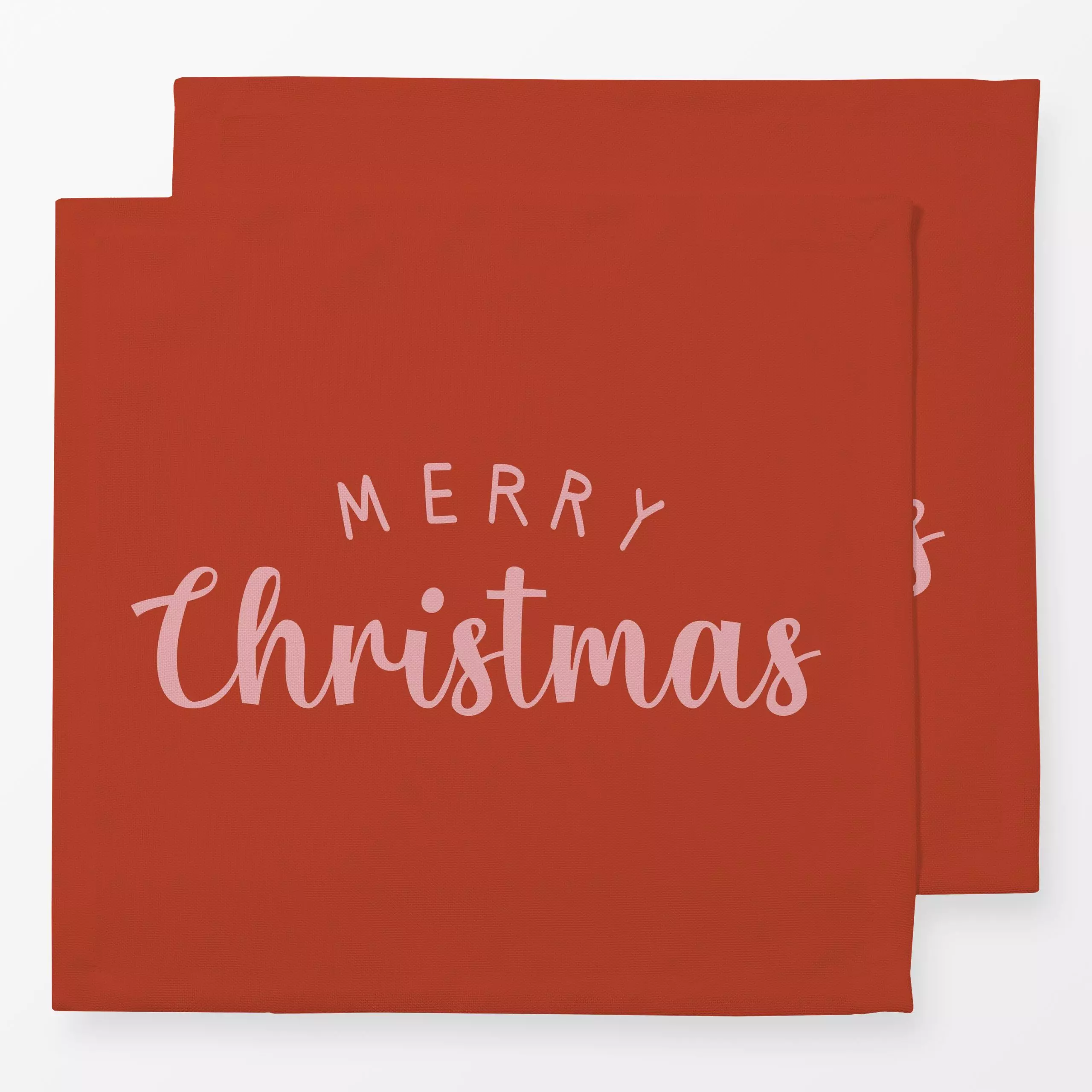 Servietten Merry Magical Red - Weihnachten, Anlässe - von „Jana Driver"; rosa, Merry Christmas, Weihnachten, typografie, rot...