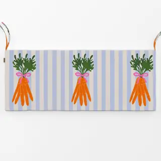 Bankauflage Karotten Auf Streifen Hellblau