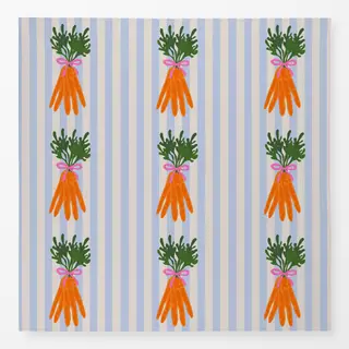 Tischdecke Karotten Auf Streifen Hellblau