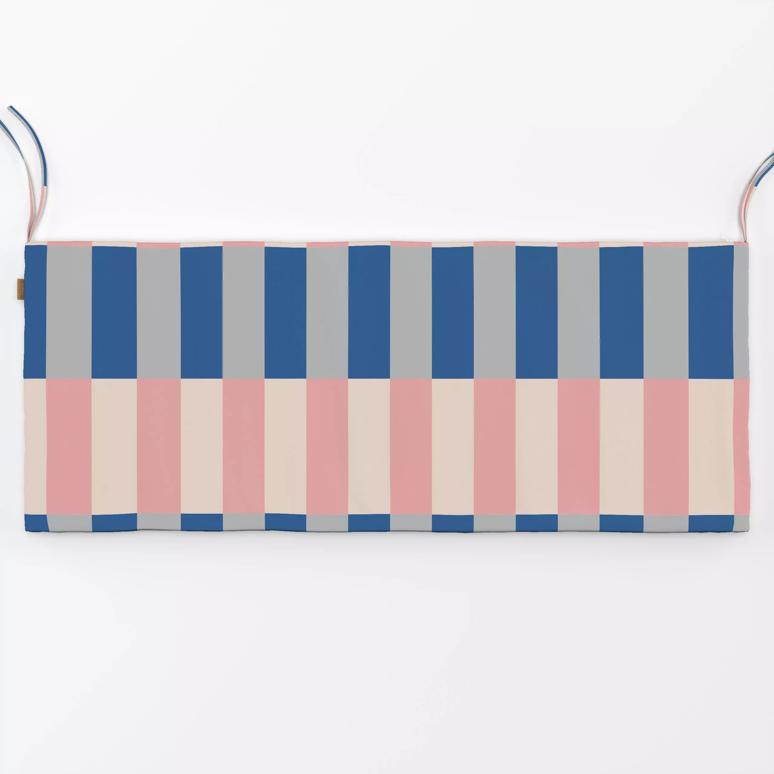 Bankauflage Kacheln Fun Kollektion - Symbole & Muster - von „Fjord Studio"; minimal, Streifen, rosa, graphisch, blau, bunt, ...