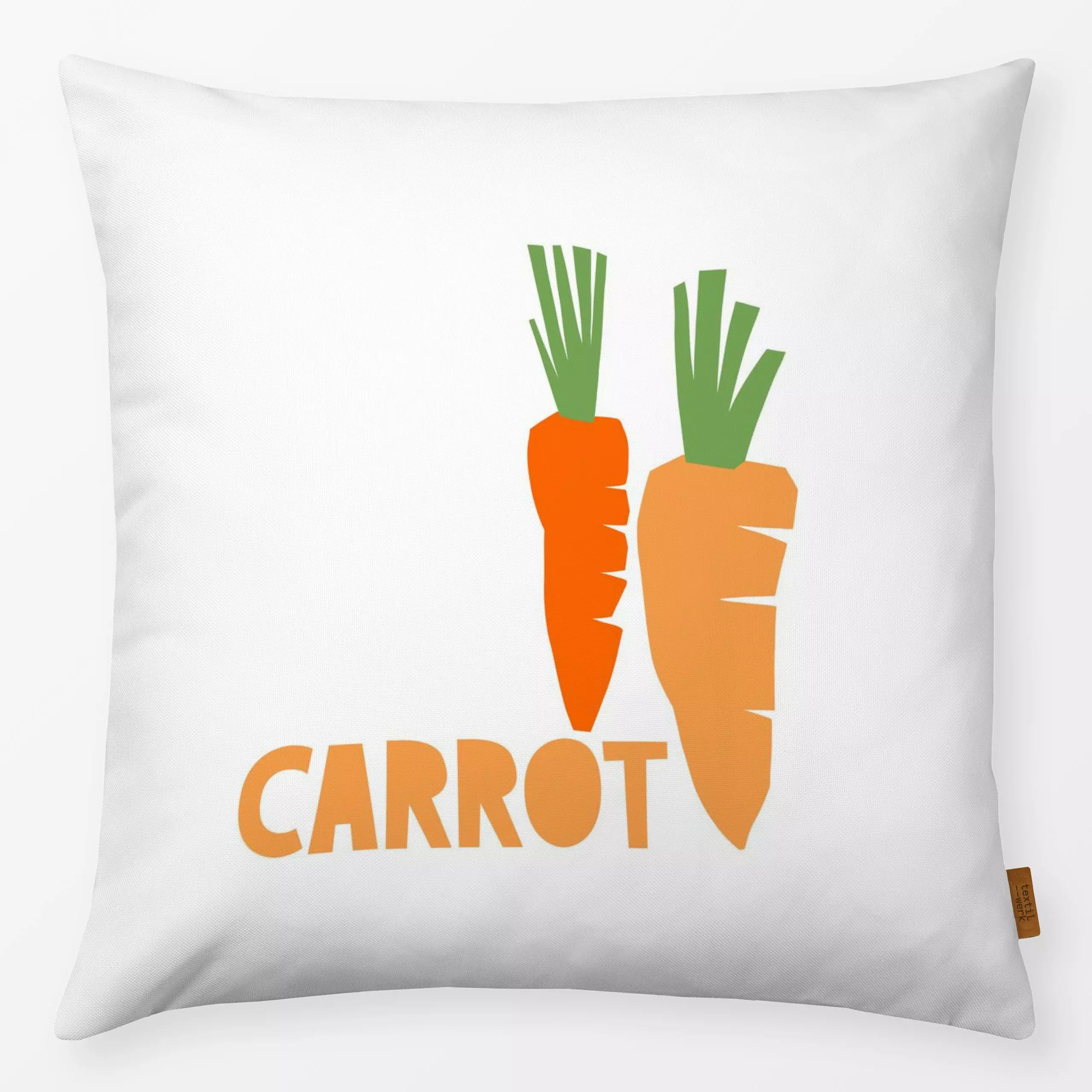 Kissen Carrot - von „Lisa Jasmin Bauer"; Sommerlich, Gartendeko, cutouts, Gemuese, karotte