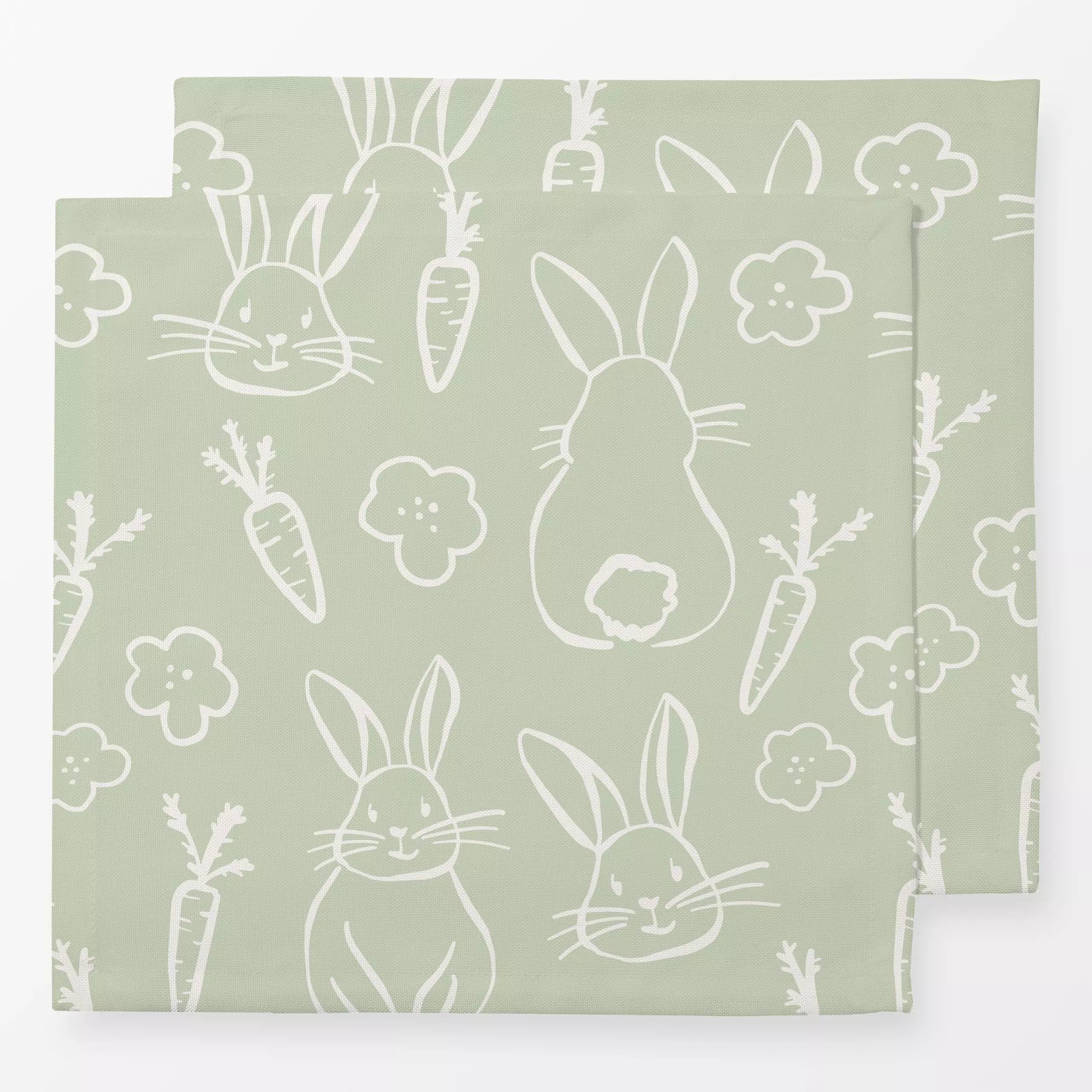 Servietten Hasen Allover grün - Frühling, Tiere, Anlässe, Ostern - von „Kruth Design"; Hase, Osterhase, Gartendeko, kruthdes...