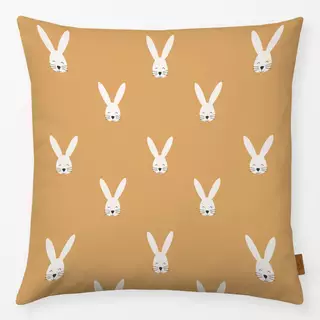 Kissen Happy Bunny yellow orange