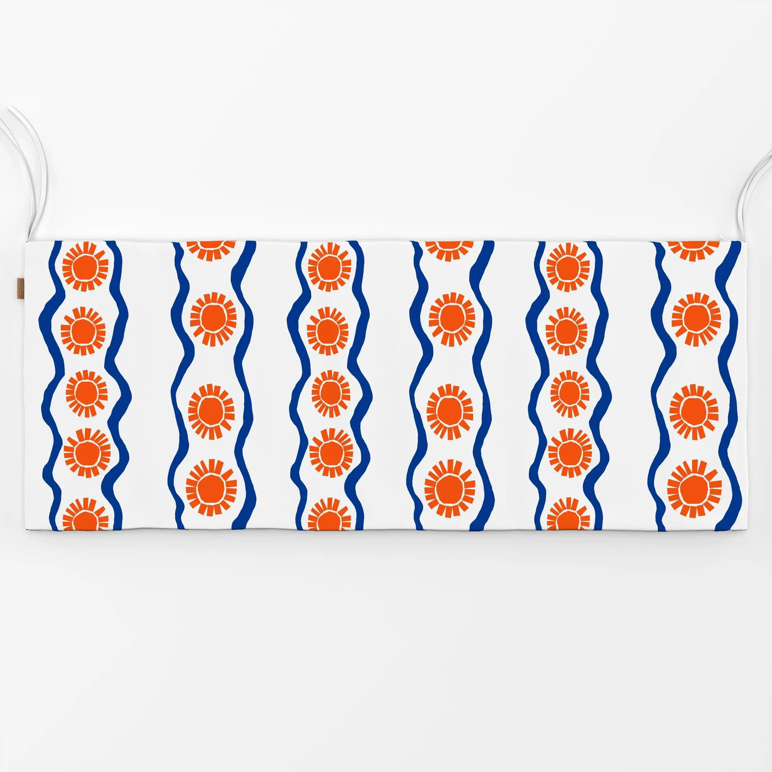 Bankauflage Abstract Sun & Waves - Natur & Landschaft, Sommer, Symbole & Muster - von „By Anna Sienna"; Retro, Meer, Sonne, ...