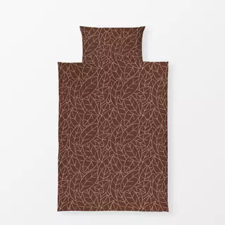 Bettwäsche Blätter Outlines braun