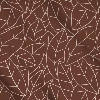 Meterware Blätter Outlines braun