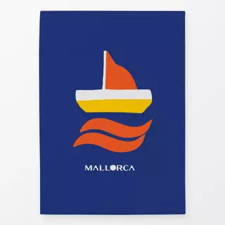 Geschirrtuch Mallorca Segelboot No1