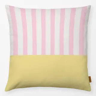 Kissen Fun Rosa Gelb gestreift
