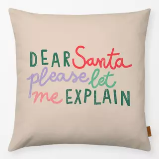 Kissen Dear Santa bunt