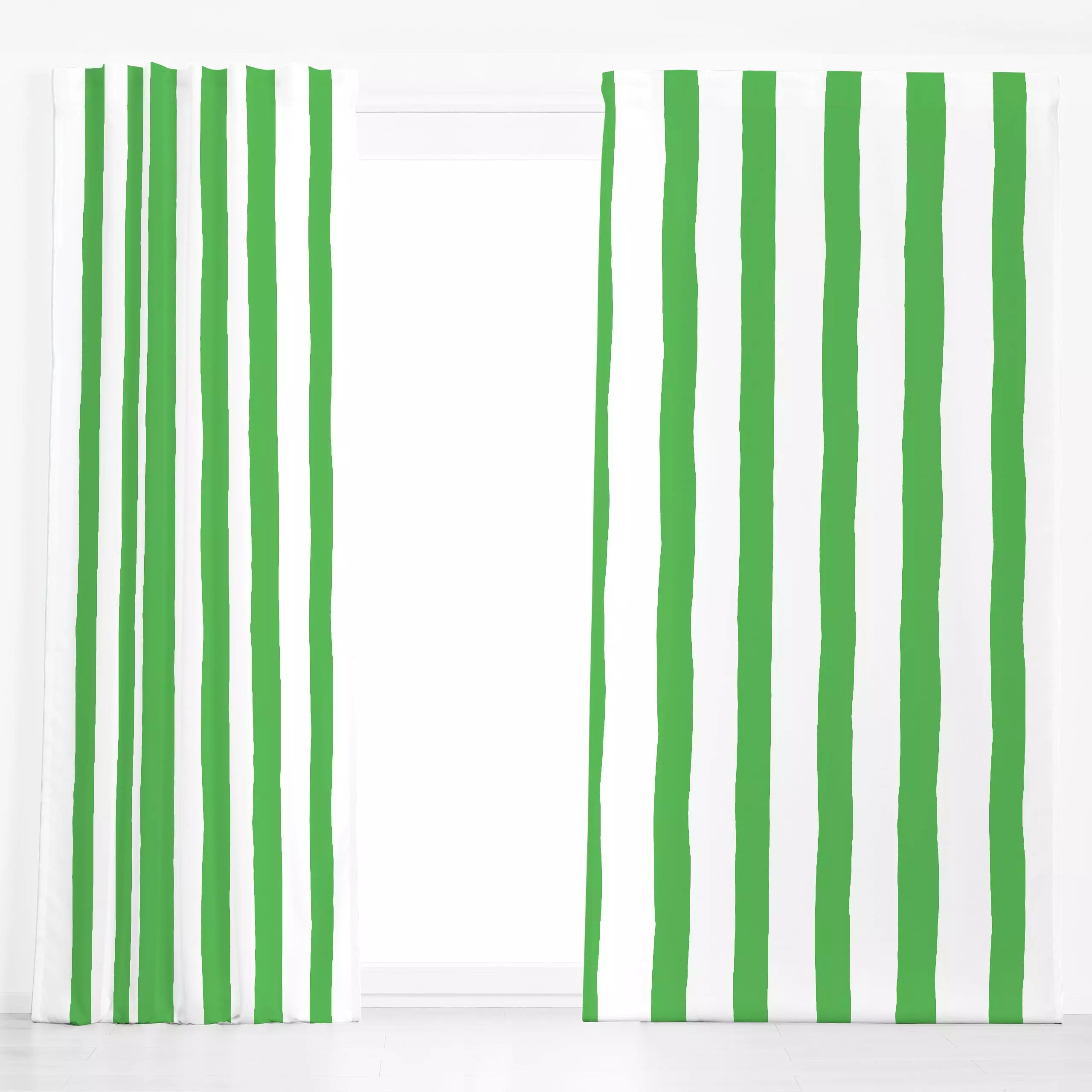 Dekovorhang Markise grün weiß - Sommer, Symbole & Muster - von „Julia Schumacher"; Garten, malerisch, Gras, breit, Sitzaufla...
