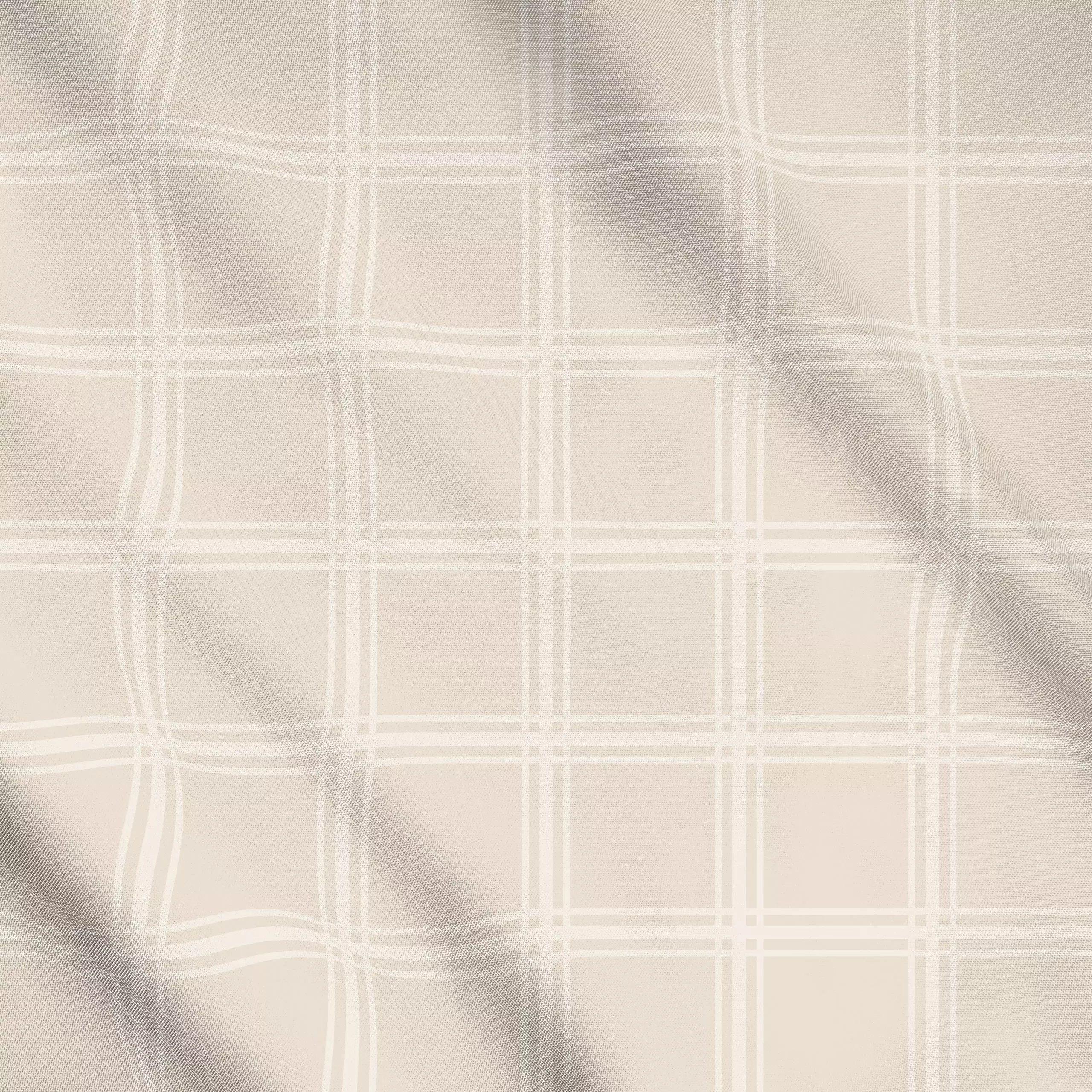 Meterware Autumn Checks beige white - Herbst, Winter, Symbole & Muster - von „Karen Menzenbach"; Muster, beige, grafisch, Wi...