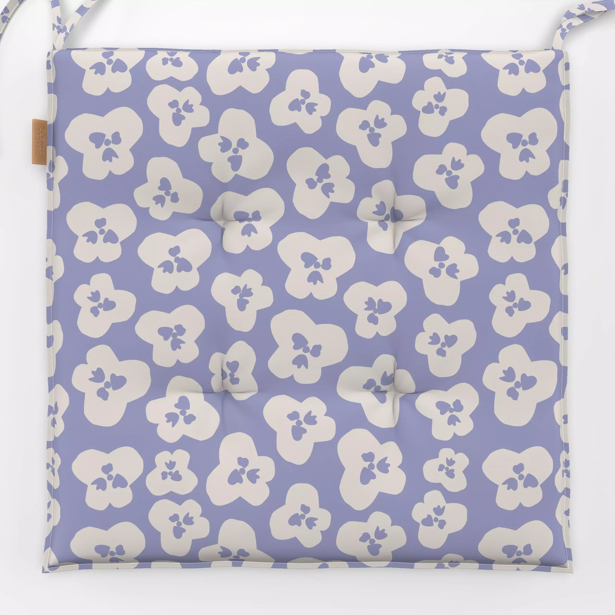 Sitzkissen Hello Spring Pattern 4 Violet - Blumen & Florales, Symbole & Muster - von „Jana Driver"; Blumen, lila, flowers, F...