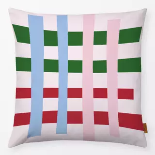 Kissen Weihnachtskaro hellrosa