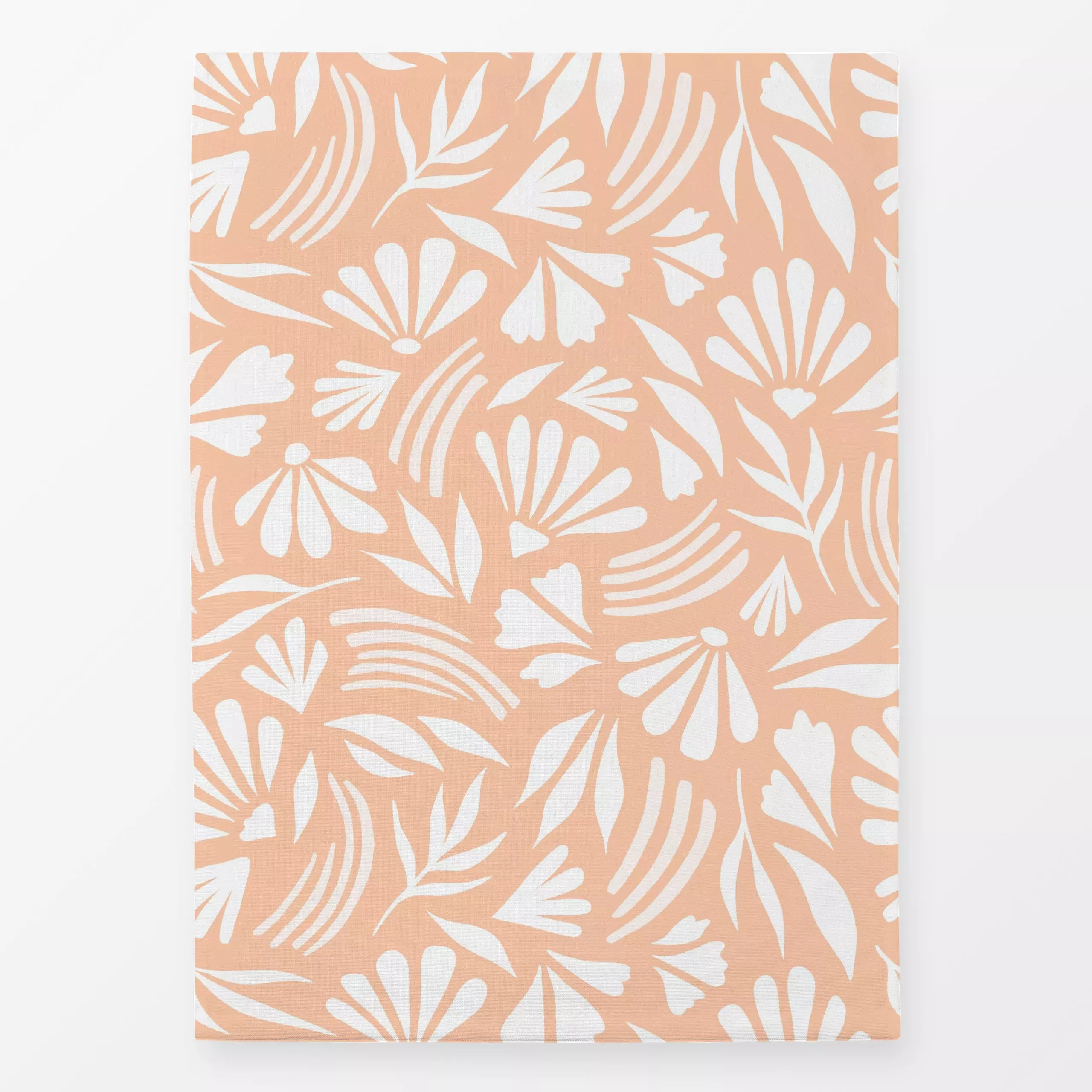 Geschirrtücher Flower Field peach fuzz - Blumen & Florales, Frühling, Pflanzen & Botanik - von „Barlena"; minimal, Blumen, B...