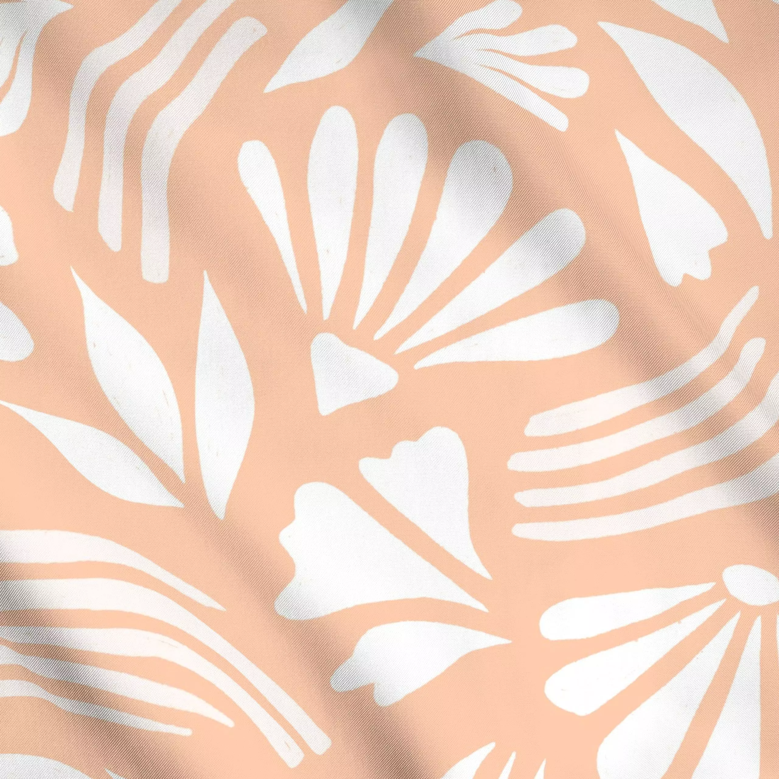 Meterware Flower Field peach fuzz, Blumen, Frühling, von Barlena