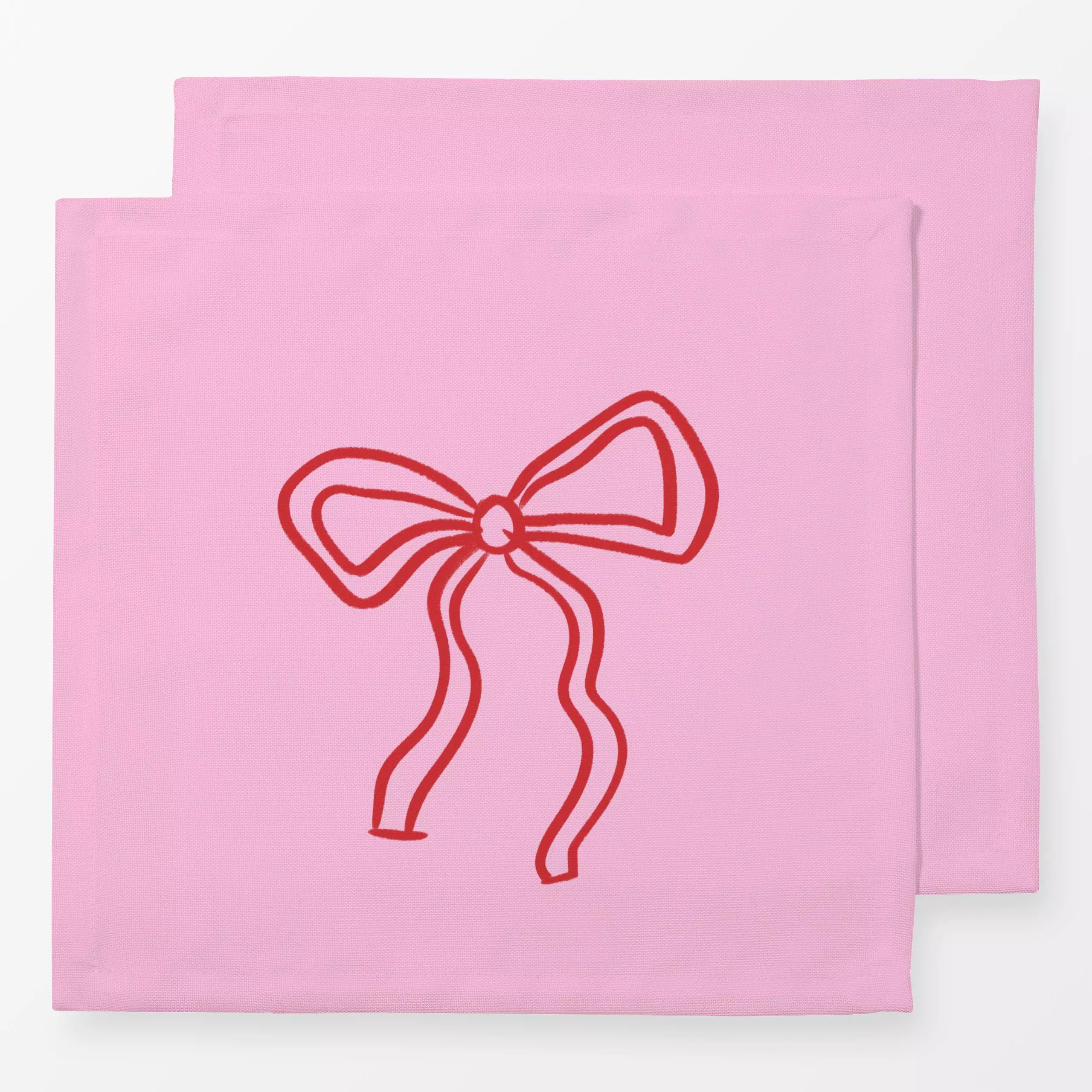 Servietten Schleife Pink - Kinderzimmer & Motive für Kinder, Weihnachten, Anlässe - von „textilwerk"; Illustration, skandina...