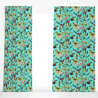 Dekovorhang Kolibri Paradies türkis