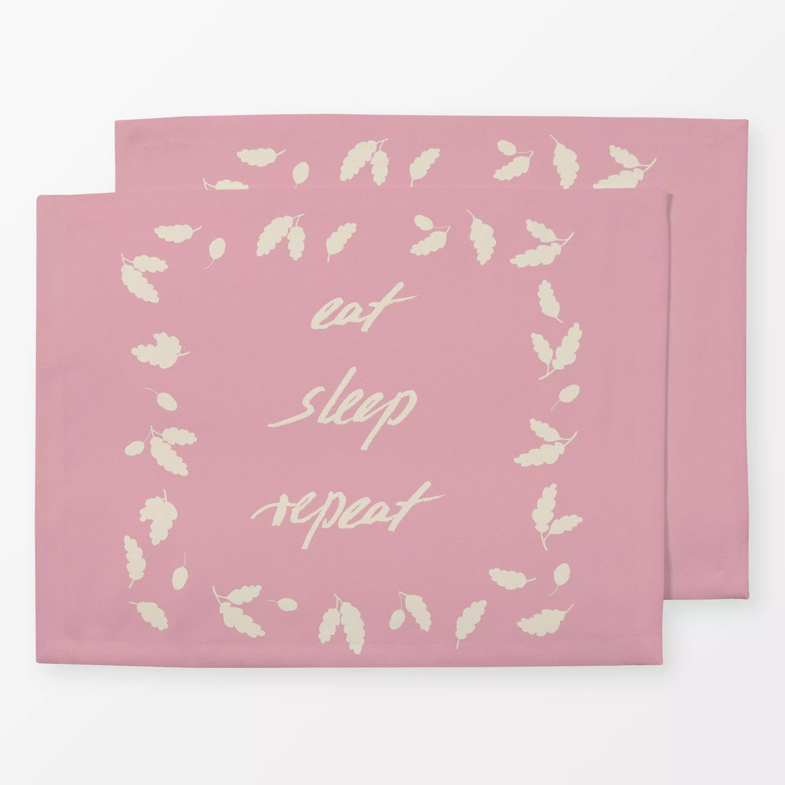 Tischset Herbstzeit eat sleep repeat - Sprüche & Schriftzüge - von „youdesignme"; text, typografie, Herbst, handgeschrieben,...